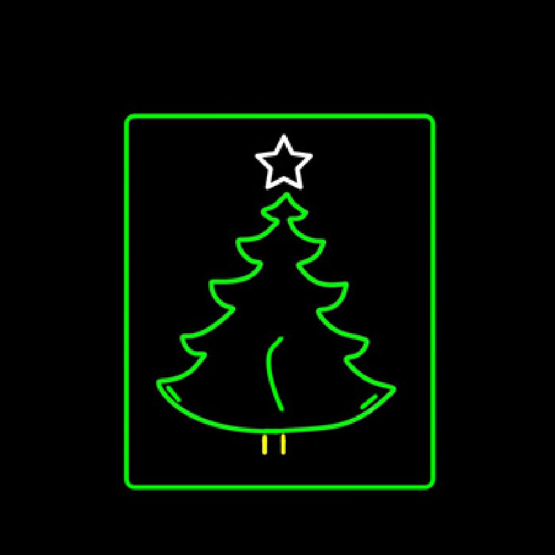 Christmas Tree Logo Neon Skilt