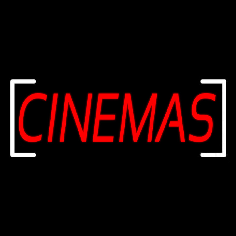 Cinemas Red Neon Skilt