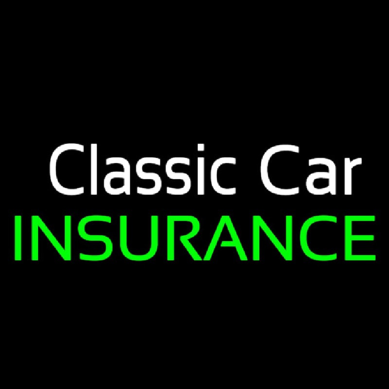 Classic Car Insurance Neon Skilt