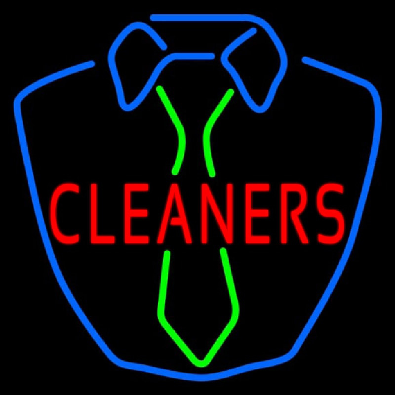 Cleaners Shirt Logo Neon Skilt
