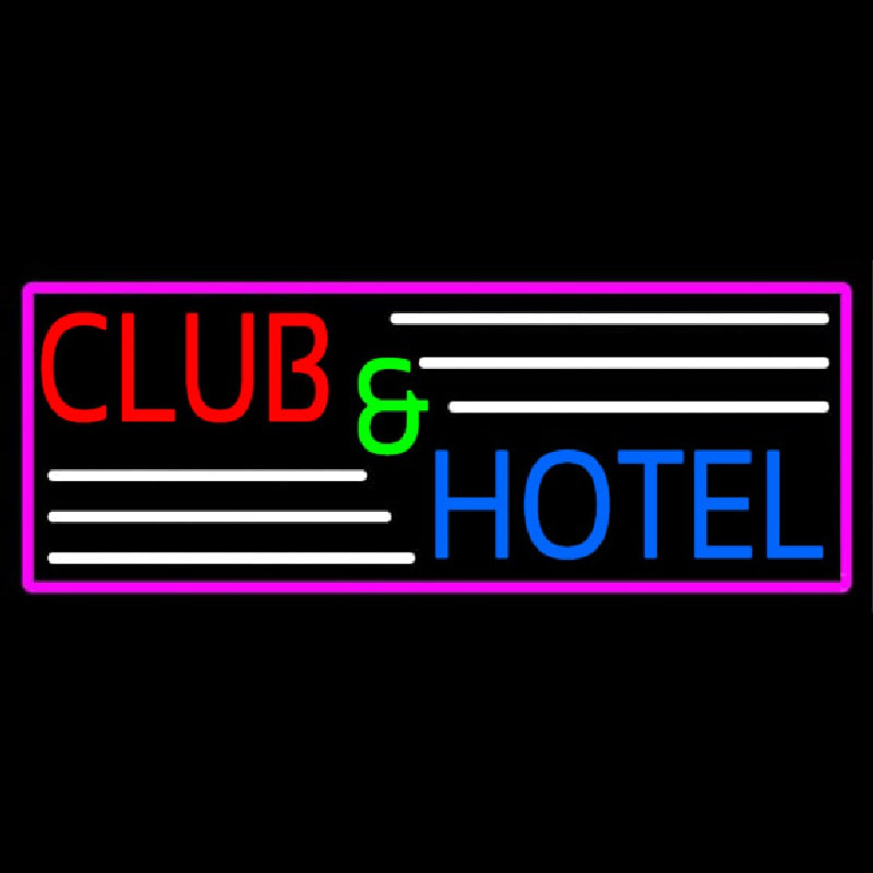 Club And Hotel Bar Neon Skilt