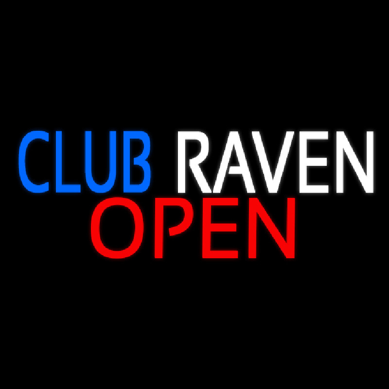 Club Raven Neon Skilt