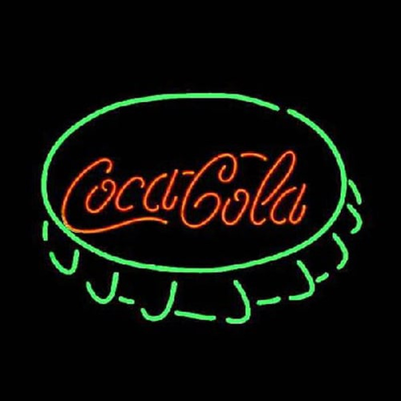 Coca Cola Cap Øl Bar Åben Neon Skilt