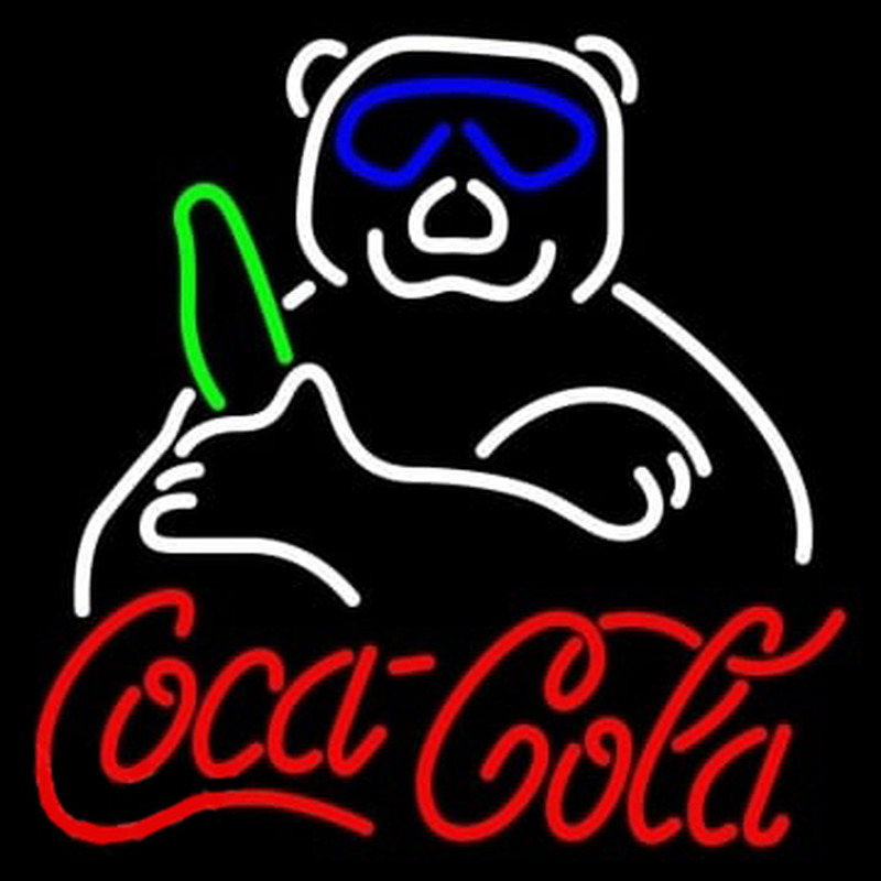 Coca Cola Panda Neon Skilt