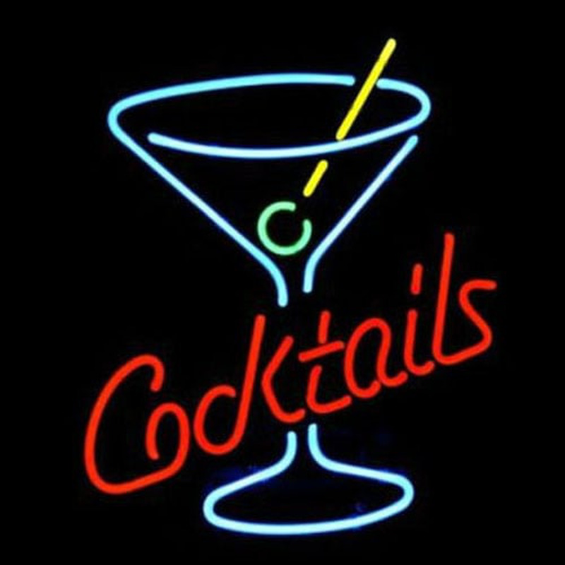 Cocktails Martini . XCAT_GLASS Logo Øl Bar Neon Skilt Julegave Hurtig Fragt