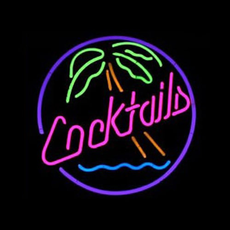 Cocktails Øl Bar Åben Neon Skilt