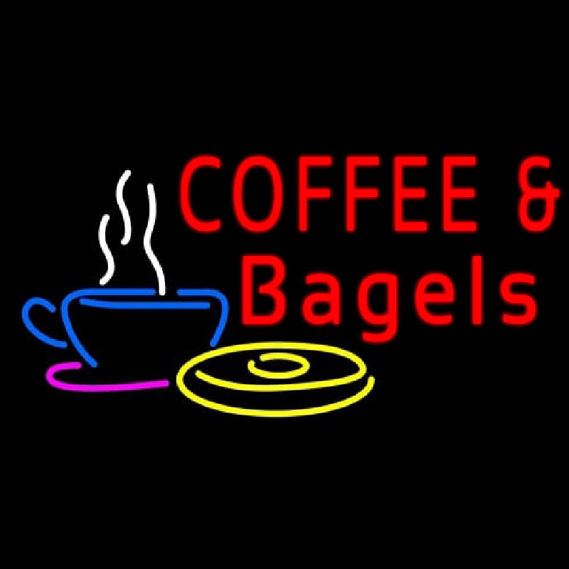 Coffee Bagels Neon Skilt