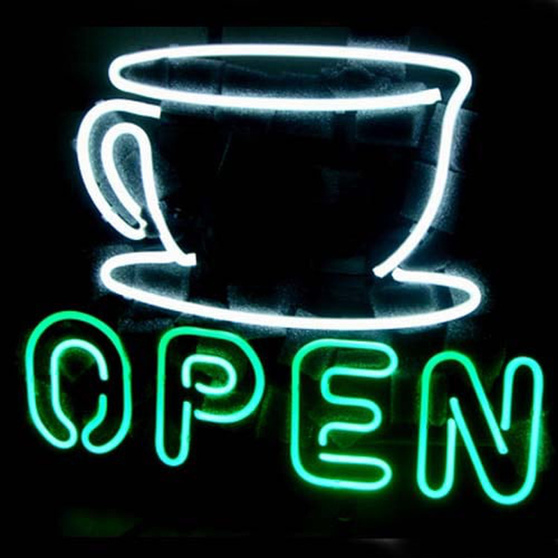 Coffee Shop Open Sign Øl Bar Neon Skilt