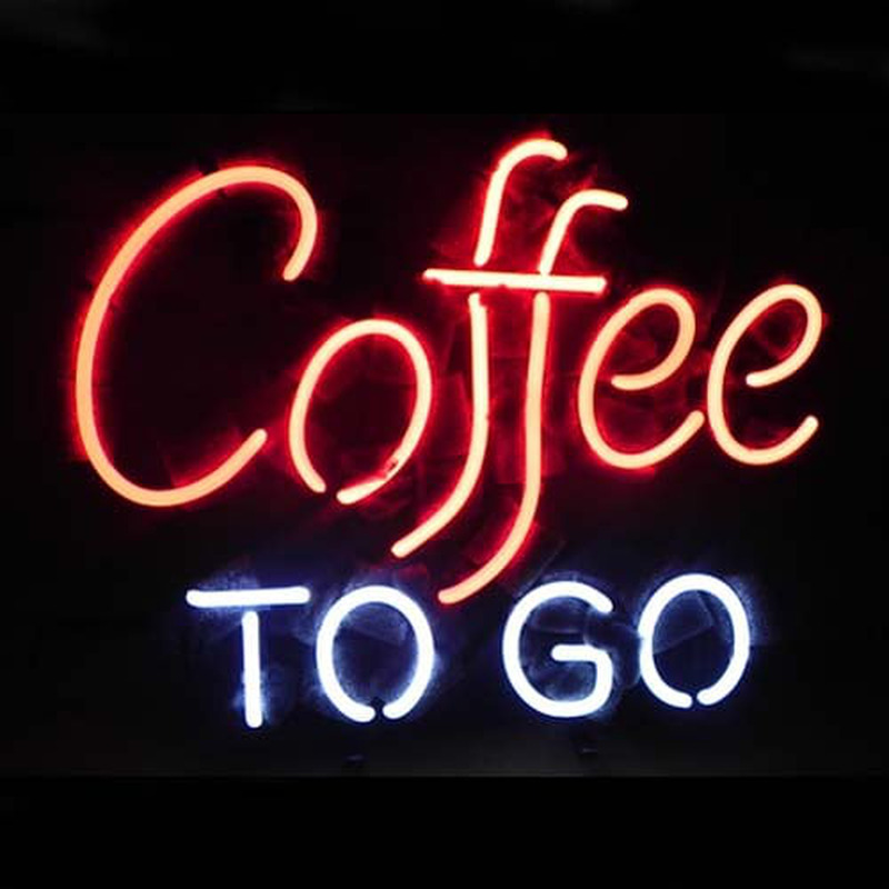 Coffee To Go Restaurant Sign Øl Bar Neon Skilt