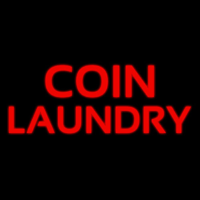 Coin Laundry Neon Skilt