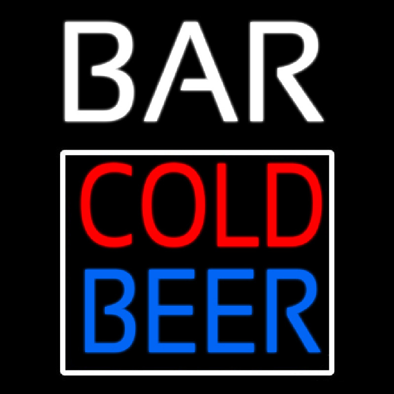 Cold Beer Bar Neon Skilt