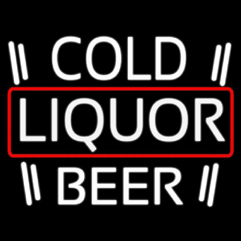 Cold Liquor Beer Neon Skilt