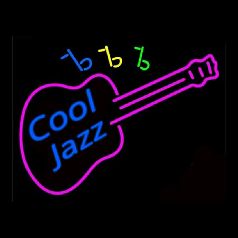 Cool Jazz Guitar Neon Skilt