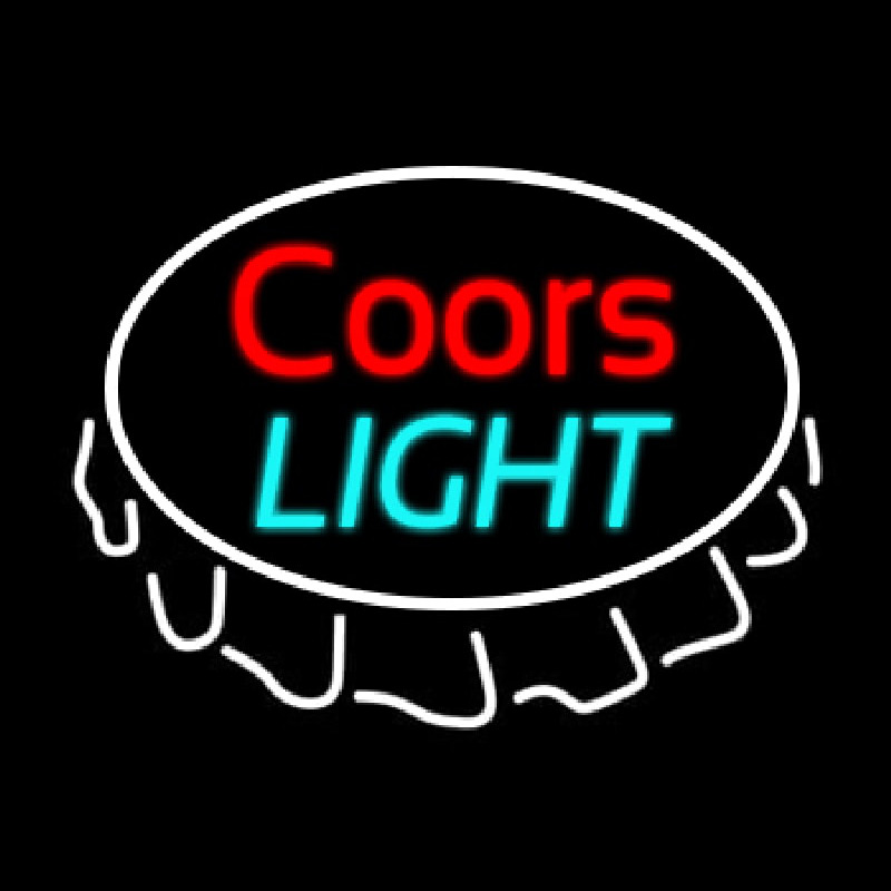 Coors Light Bottle Cap Beer  Neon Skilt