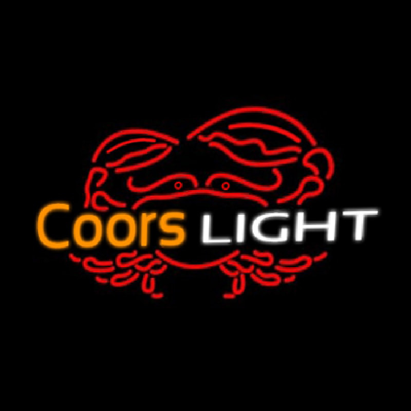 Coors Light Crab Neon Skilt