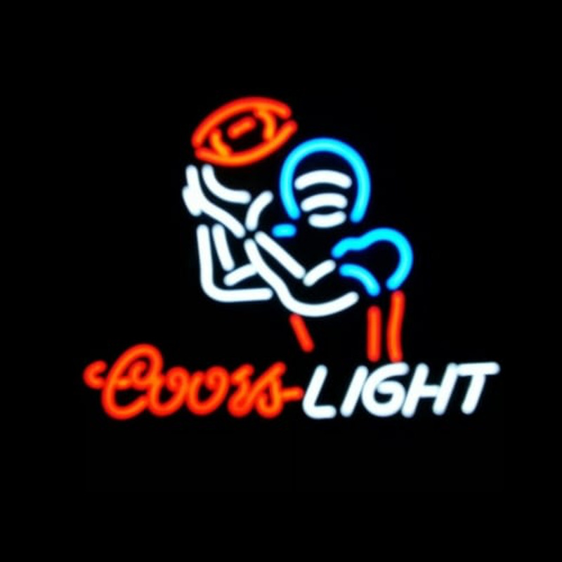 Coors Light Football Sport Neon Skilt