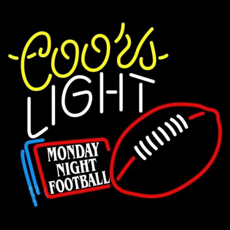 Coors Light Monday Night Football Neon Skilt