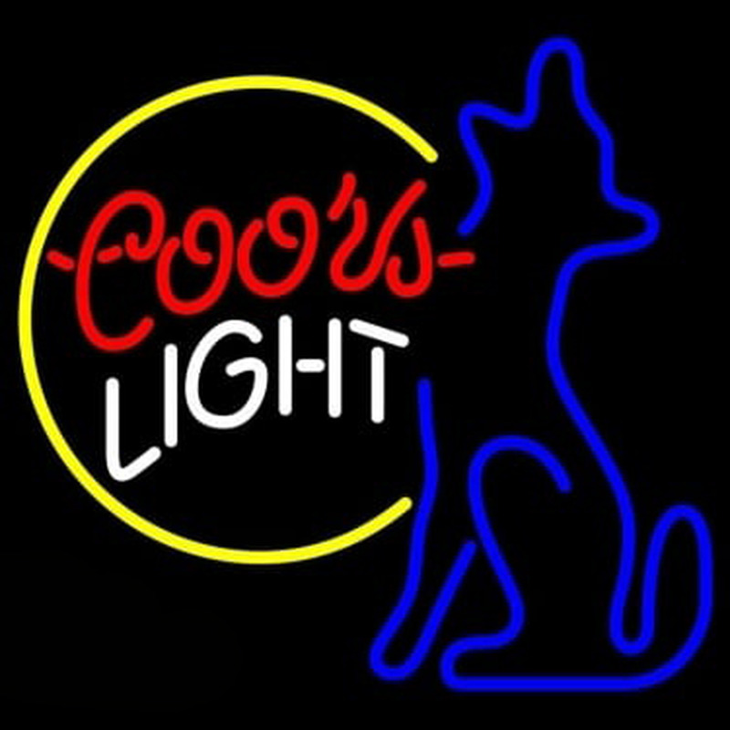 Coors Light Moon Coyote Neon Skilt