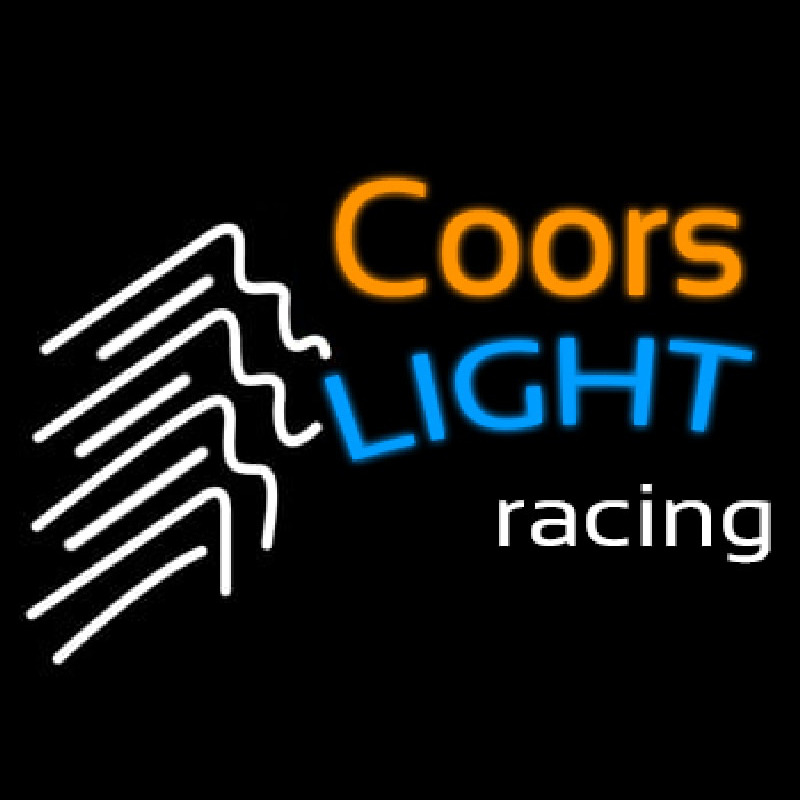 Coors Light Racing Beer Neon Skilt