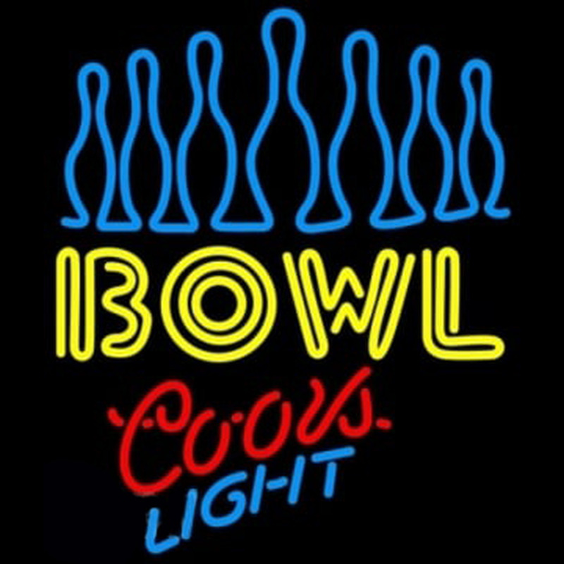 Coors Light Ten Pin Bowling Neon Skilt