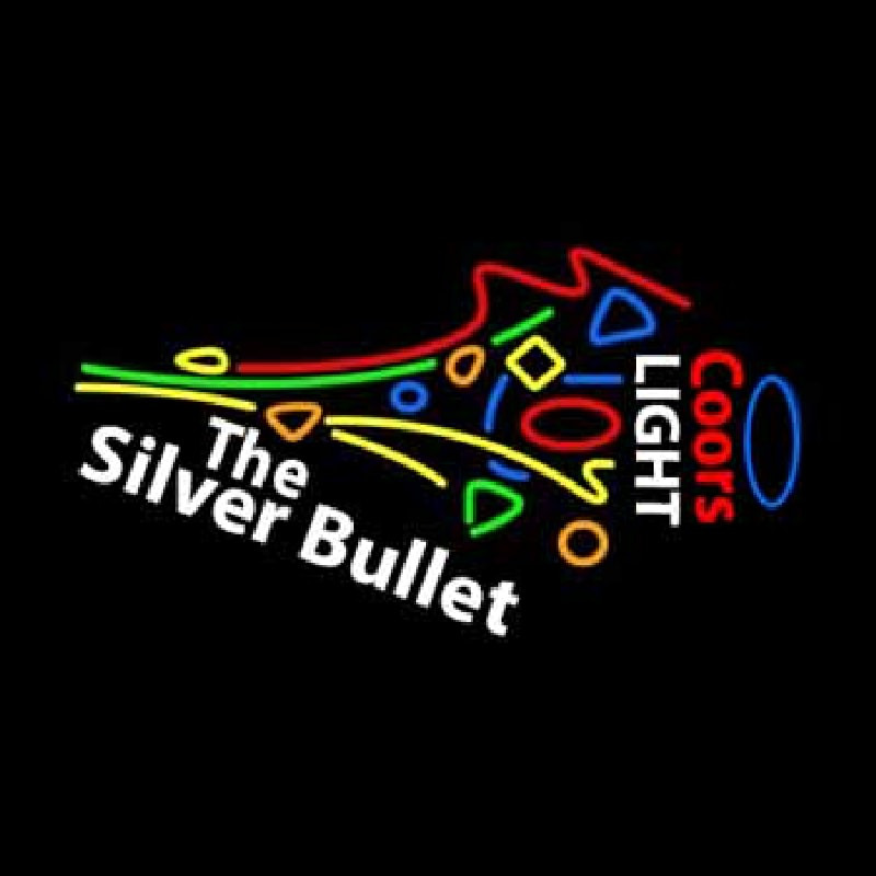 Coors Light The Silver Bullet Neon Skilt