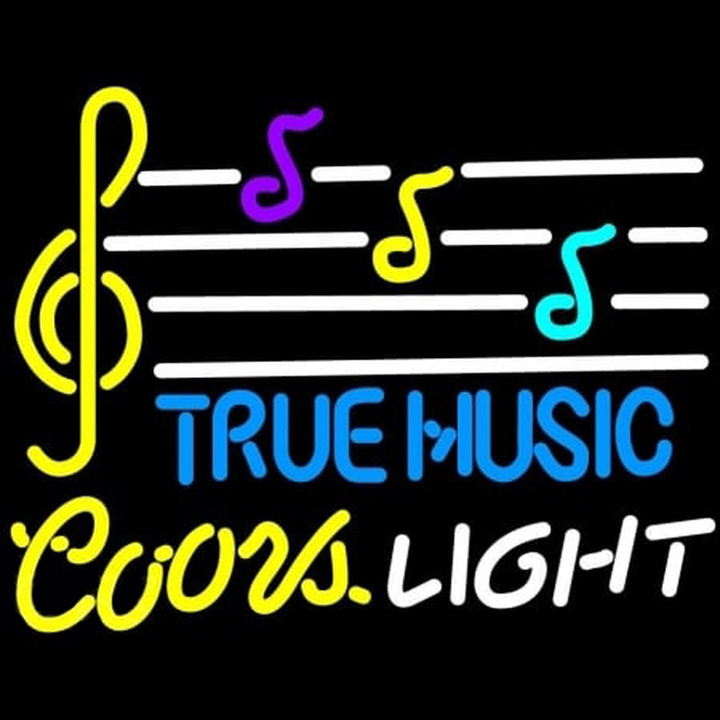 Coors Light True Music Neon Skilt
