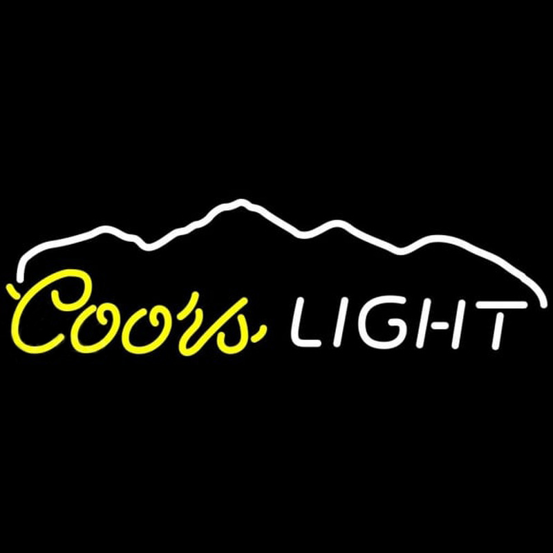 Coors Light Waterfall Beer Sign Neon Skilt