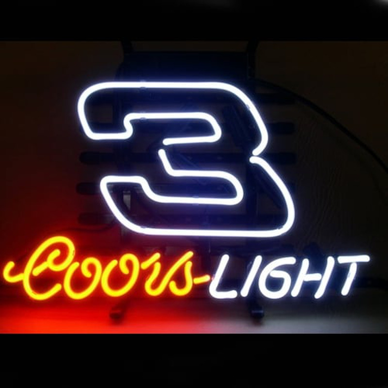 Coors Nascar #3 Dale Earnhardt Øl Bar Åben Neon Skilt