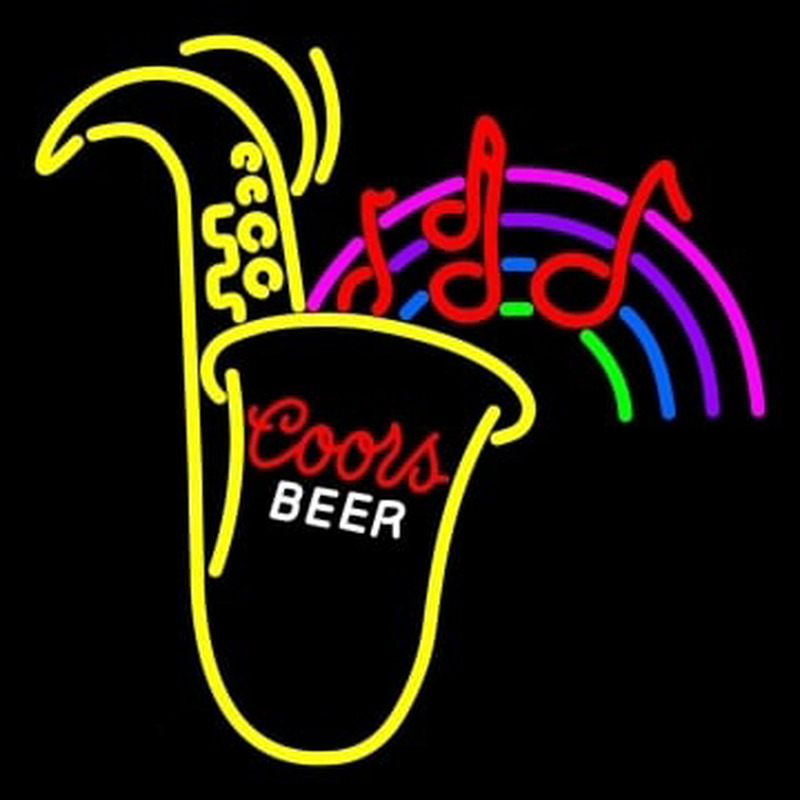 Coors Saxophone Neon Skilt