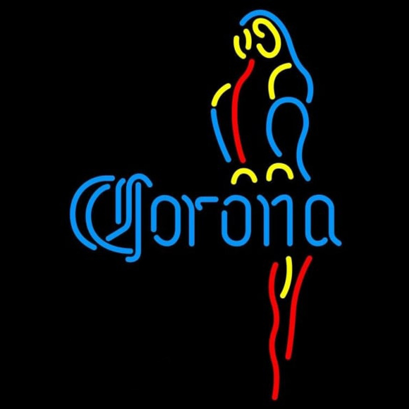 Corona Blue Parrot Beer Sign Neon Skilt