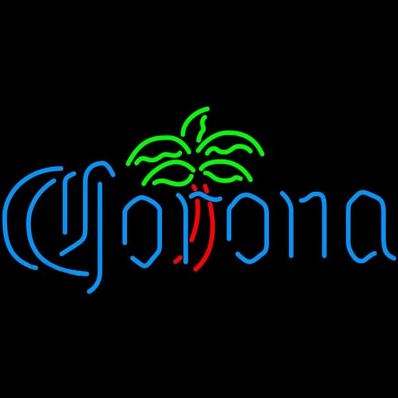 Corona Dominator Palm Tree Beer Sign Neon Skilt