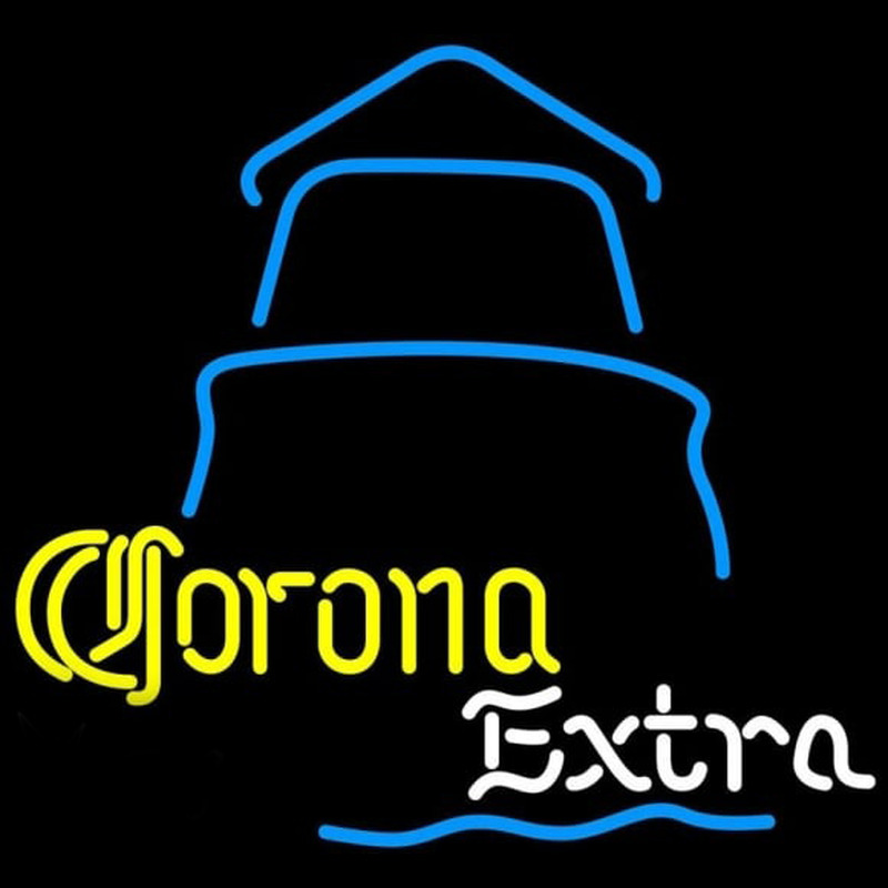 Corona E tra Day Lighthouse Beer Sign Neon Skilt