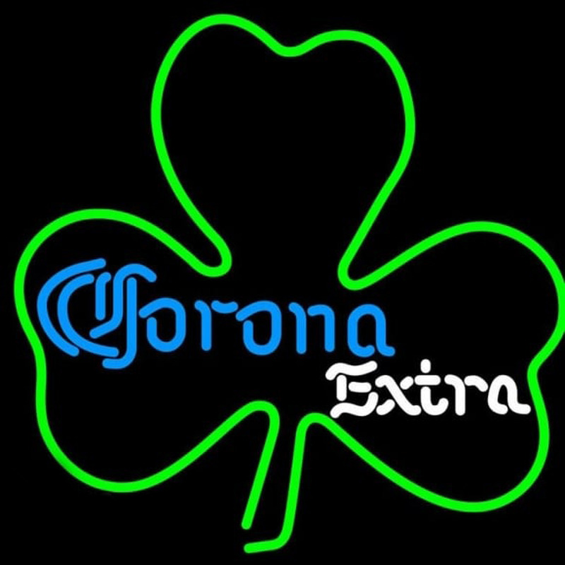 Corona E tra Green Clover Beer Sign Neon Skilt