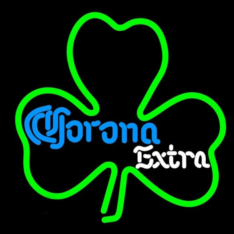 Corona E tra Green Clover Beer Sign Neon Skilt