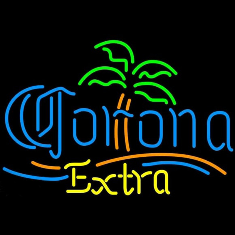 Corona E tra Palm Tree Beer Sign Neon Skilt