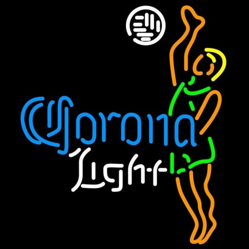 Corona Light Ball Volleyball boy Beer Sign Neon Skilt