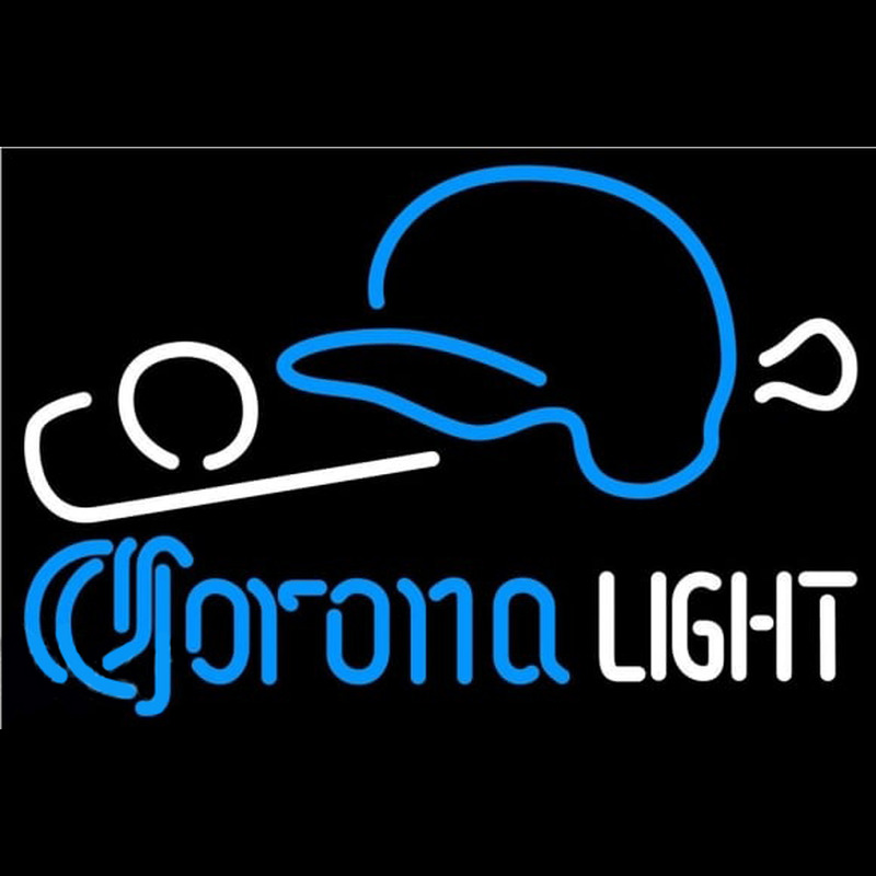 Corona Light Baseball Beer Sign Neon Skilt