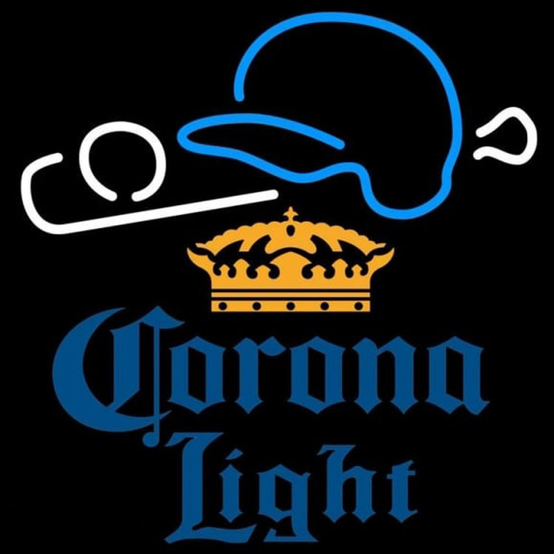Corona Light Baseball Beer Sign Neon Skilt