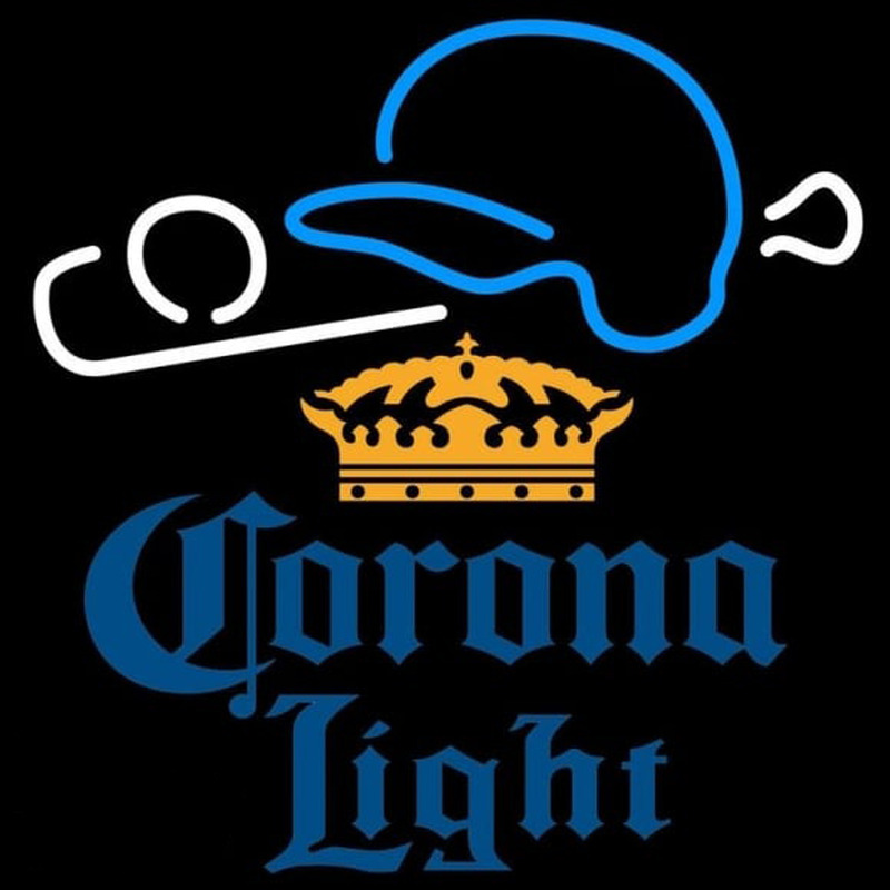 Corona Light Baseball Beer Sign Neon Skilt