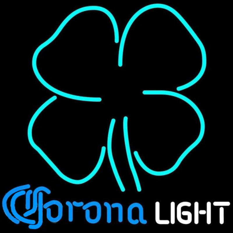 Corona Light Clover Beer Sign Neon Skilt