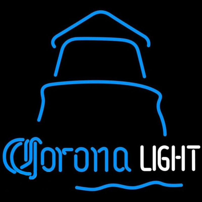Corona Light Day Lighthouse Beer Sign Neon Skilt