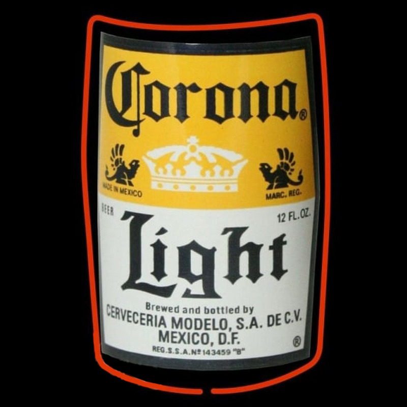 Corona Light Label Beer Sign Neon Skilt