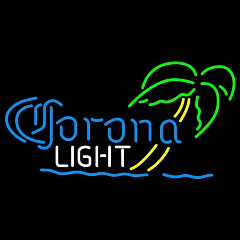 Corona Light Mini Palm Tree Beer Sign Neon Skilt