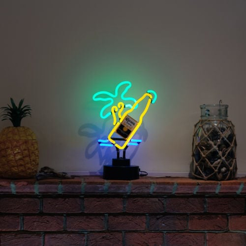 Corona Palm Tree Desktop Neon Skilt