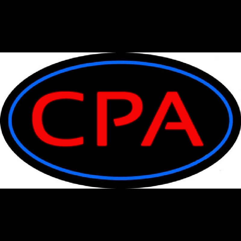 Cpa Oval Blue Neon Skilt