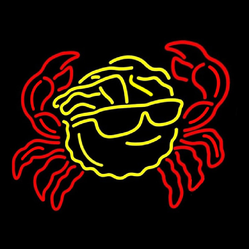 Crab 1 Neon Skilt