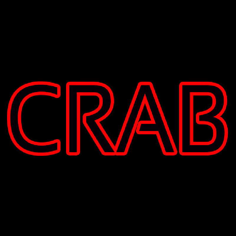 Crab Block Neon Skilt