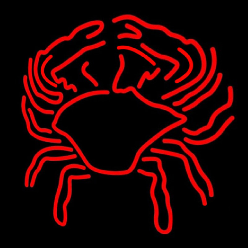 Crab Block With Logo 1 Neon Skilt