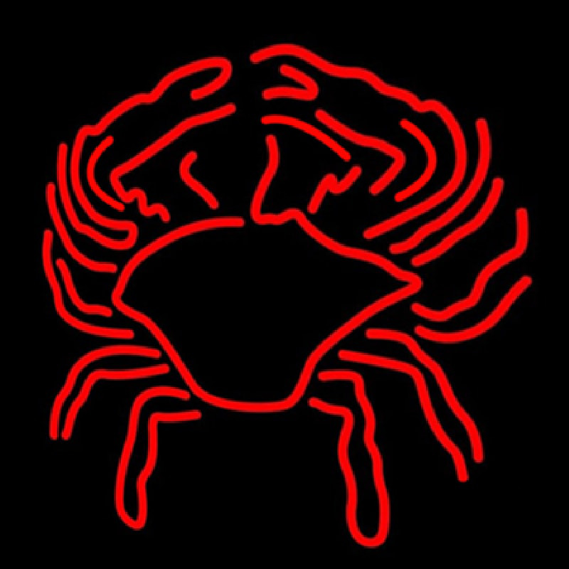 Crab Block With Logo Neon Skilt