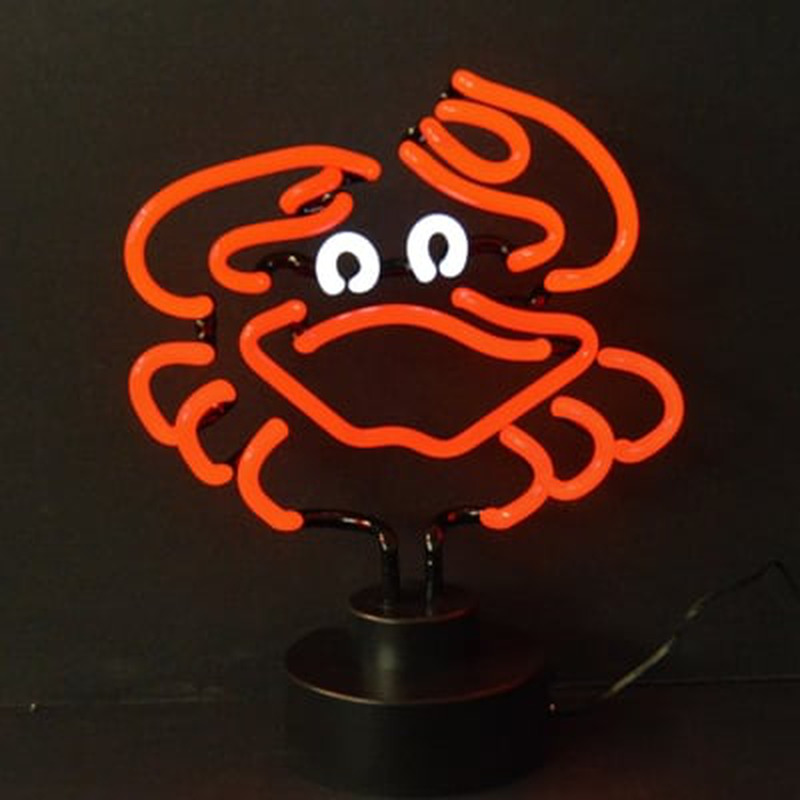 Crab Desktop Neon Skilt